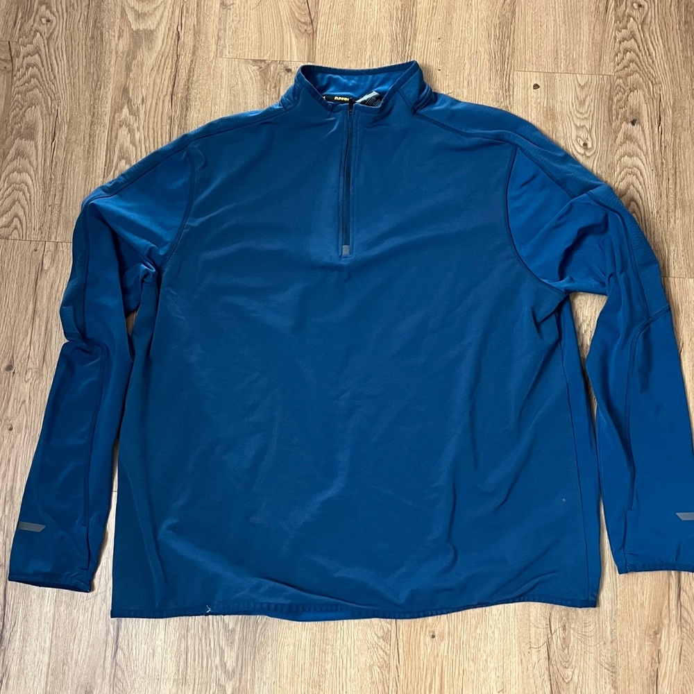 Champion Quarter Zip Blue Long Sleeve Pullover